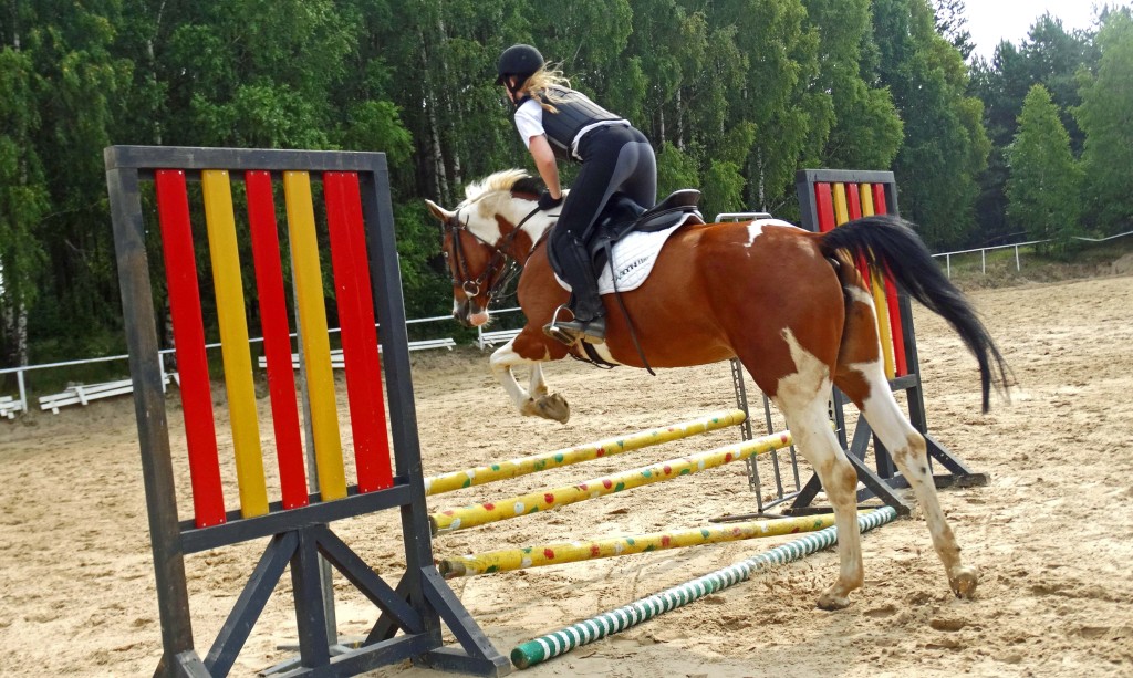 Anna Kołakowska podczas egzaminu na brązową odznakę jeździecką. I turnus. 